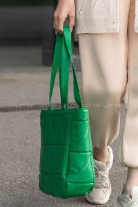 Green Buckle Skin Hand Bag Bag