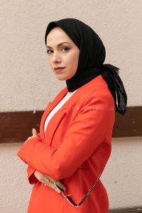 Lamelif Ayrobin Pamuk Eşarp Siyah