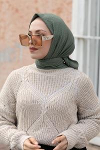 Ocher Cotton Fabric Straight Shawl