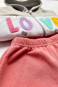 Very Colorful-en Zippered Neck Long Arm With Zipper Cotton Fabric Elastic Trousers Comfortable Suit