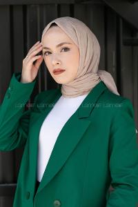 Lamelif Bambu Şal Koyu Taş