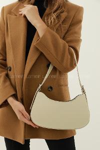 Lamelif Baget Omuz Kadın Çanta Krem