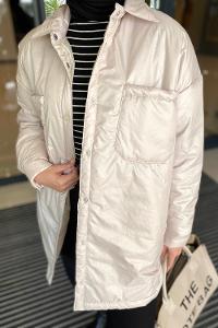 Modalamelif Cepli Şişme Mont Taş