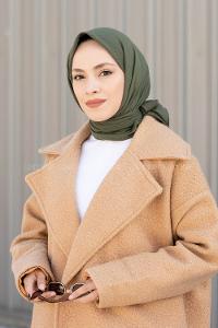 Lamelif Mio Caz Eşarp Orman Yeşili