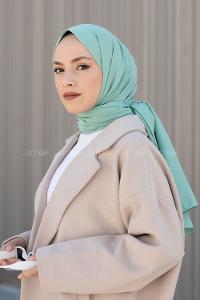 Mint Green Cotton Fabric Viscose Fabric Straight Shawl