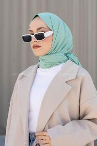 Mint Green Cotton Fabric Viscose Fabric Straight Shawl