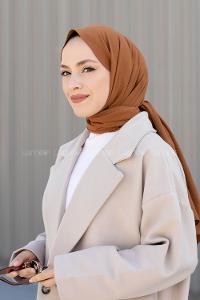 Tan Cotton Fabric Viscose Fabric Straight Shawl