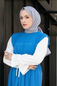 Gray Cotton Fabric Straight Shawl