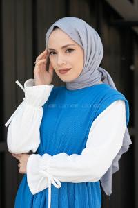 Gray Cotton Fabric Straight Shawl