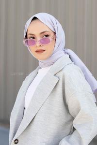 Silver Cotton Fabric Viscose Fabric Straight Shawl