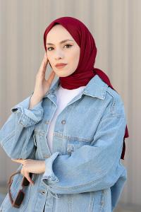 Lamelif Penye Şal Bordo