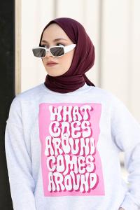 Lamelif Koyu Bordo Penye Şal