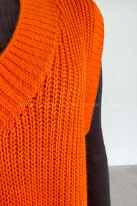 Modalamelif Ovarsize V Yaka Süveter Oranj