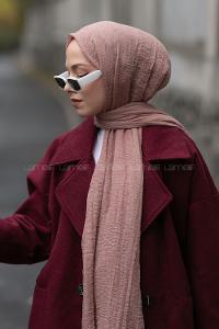 Light Blue Cotton Fabric Straight Shawl