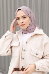 Lamelif Acık Vizonrengi Bürümcük Şal