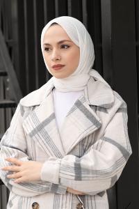 Lamelif Kırık Beyaz Bürümcük Şal