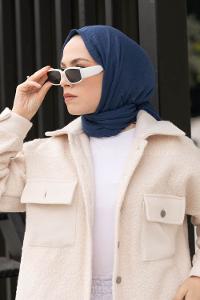 Lamelif Parlement Mavi Bürümcük Şal