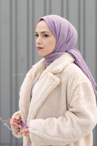 Lamelif Açık Lila Bürümcük Şal