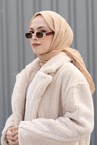 Lamelif  Bej  Bürümcük Şal