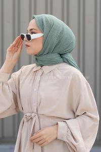 Lamelif Mint Yeşili Bürümcük Şal