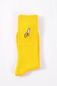Lamelif Muz Desenli Soket Çorap