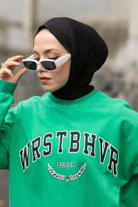 Black Combed Fabric Straight Shawl