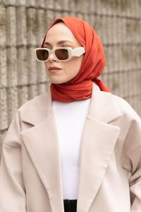 Lamelif Kızıl Keten Şal