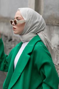 Lamelif Krem Rengi Keten Şal