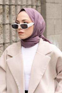 Lamelif Lila Keten Şal