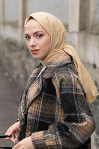 Lamelif Sarı Keten Şal