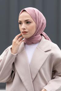 Lamelif Kırçıllı Pudra Keten Şal