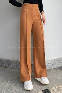Camel Cotton Fabric High Waist Comfortable Pants