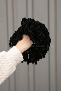 Lamelif Kadife Topuz Toka Siyah