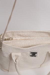 Cream Buckle Skin Hand Bag Bag