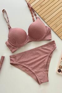 Powder Cotton Fabric Underwire Support Bralet