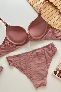 Powder Cotton Fabric Underwire Support Bralet