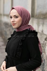 Lamelif Gül Kurusu İnce Keten Şal