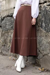 Lamelif Kloş Etek Acı Kahve