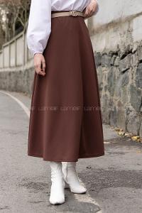 Lamelif Kloş Etek Acı Kahve