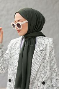 Lamelif Cam Yeşili İnce Keten Şal