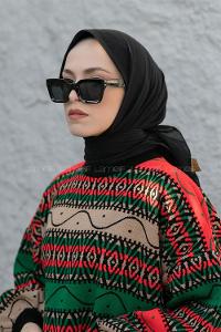 Lamelif Pamuk Vual Eşarp Siyah