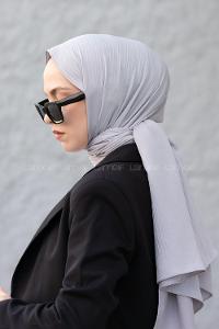 Gray Cotton Fabric Viscose Fabric Striped Straight Shawl