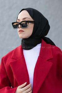 Black Cotton Fabric Viscose Fabric Striped Straight Shawl