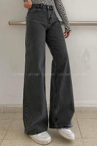 Smoked Denim High Waist Denim Pants