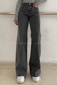 Smoked Denim High Waist Denim Pants