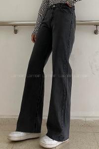 Smoked Denim High Waist Denim Pants