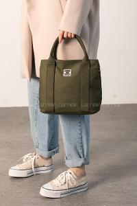Khaki Buckle Skin Hand Bag Bag