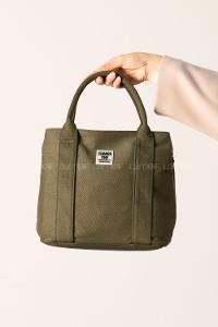 Khaki Buckle Skin Hand Bag Bag
