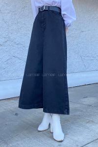 Smoked Denim Unprinted Straight Skirt Skirt