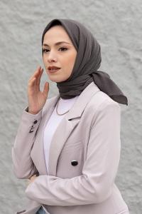 Ecru Cotton Fabric Straight Shawl